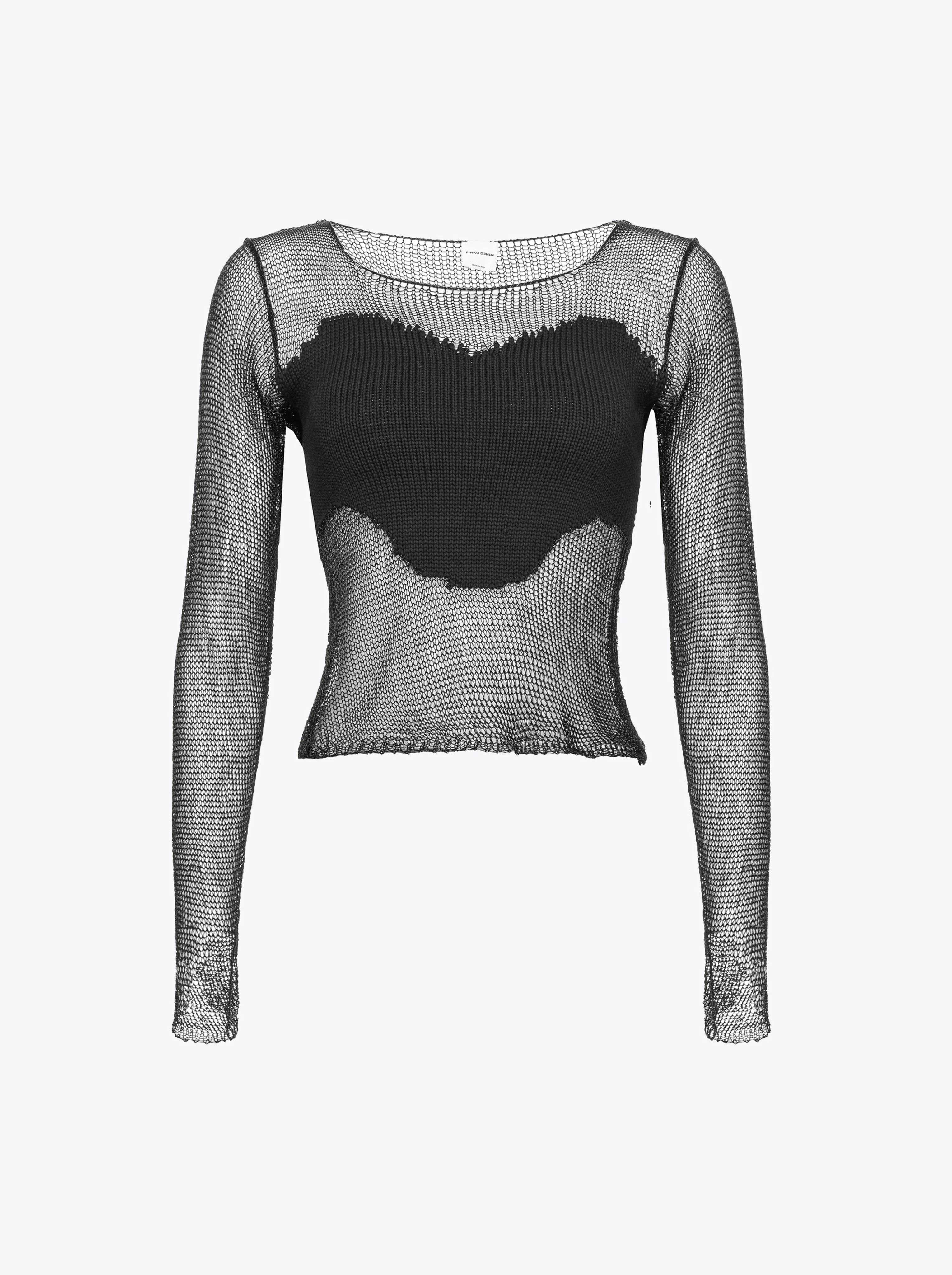 Pull filet avec patch | Noir
