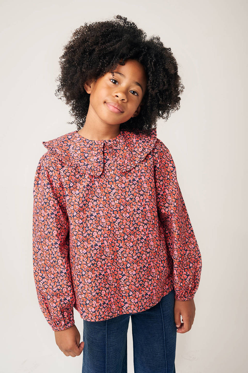 Tumble 'n Dry gebloemdetop Flaine rood/oranje/multicolor