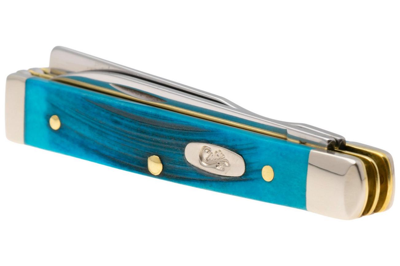 Case Baby Doc Caribbean Blue Bone, Sawcut Jig, 25582, 6282SP SS zakmes