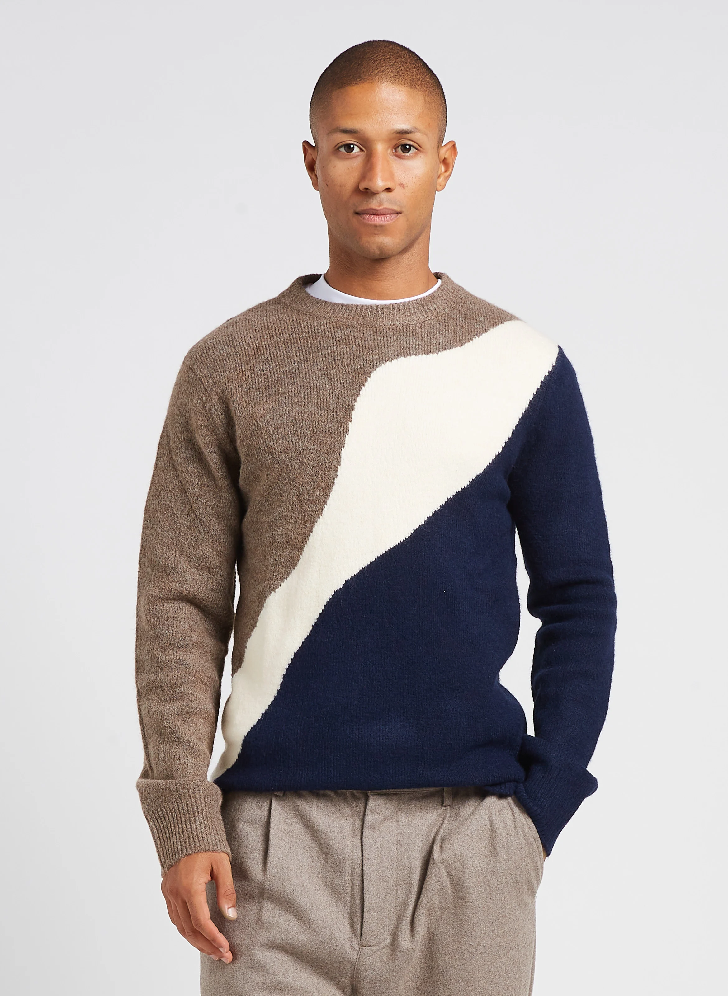 Henzo - Pull droit à col rond | Bleu