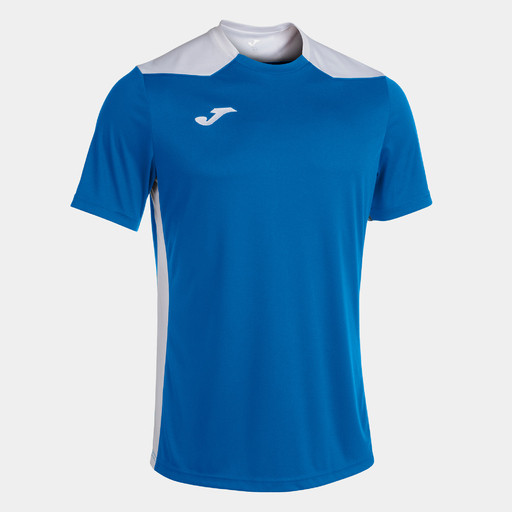 Camiseta Joma Championship VI Royal White de manga curta