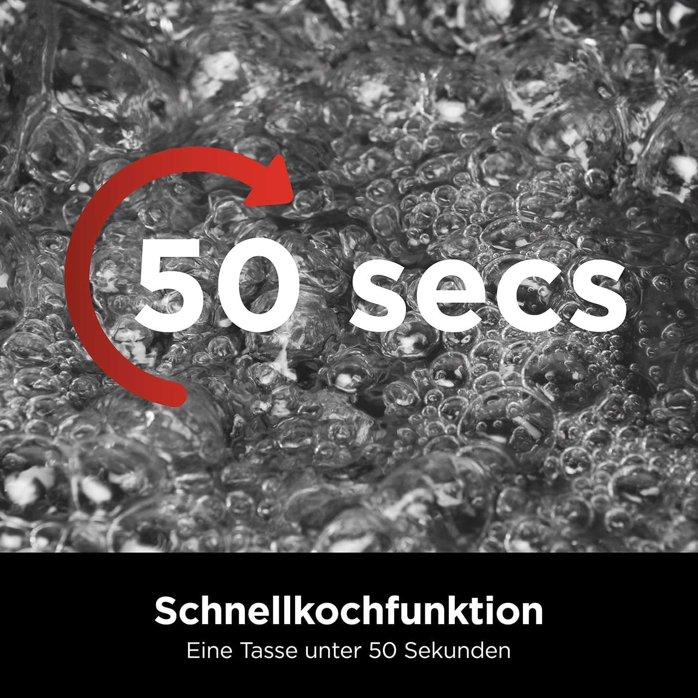(1.7l) Edelstahl Wasserkocher Tauchsieder Krug mit Temperaturregelung   Schnellkochfunktion (KT200EU) - Schwarz