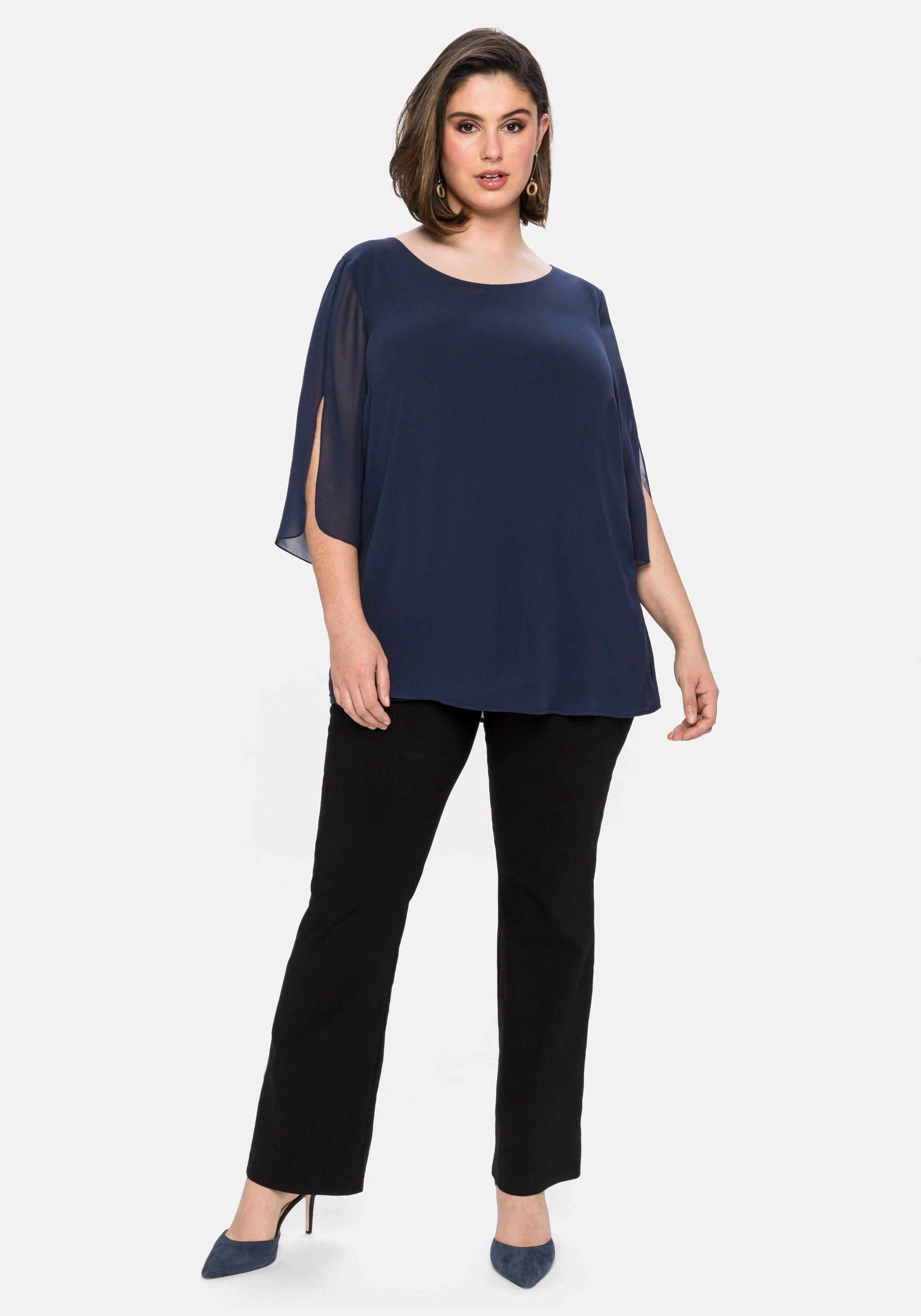 Tunika im Layerlook mit Chiffon