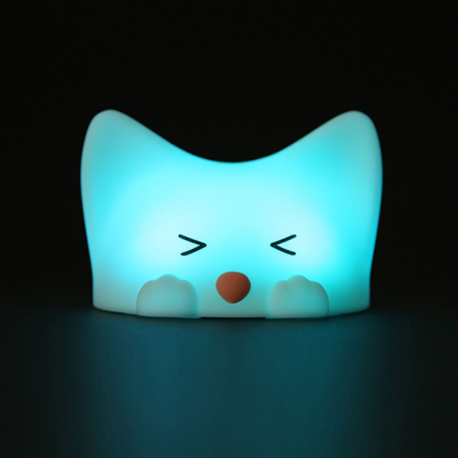 LED-Touch-Nachtlicht - weiß - Katze - dimmbar