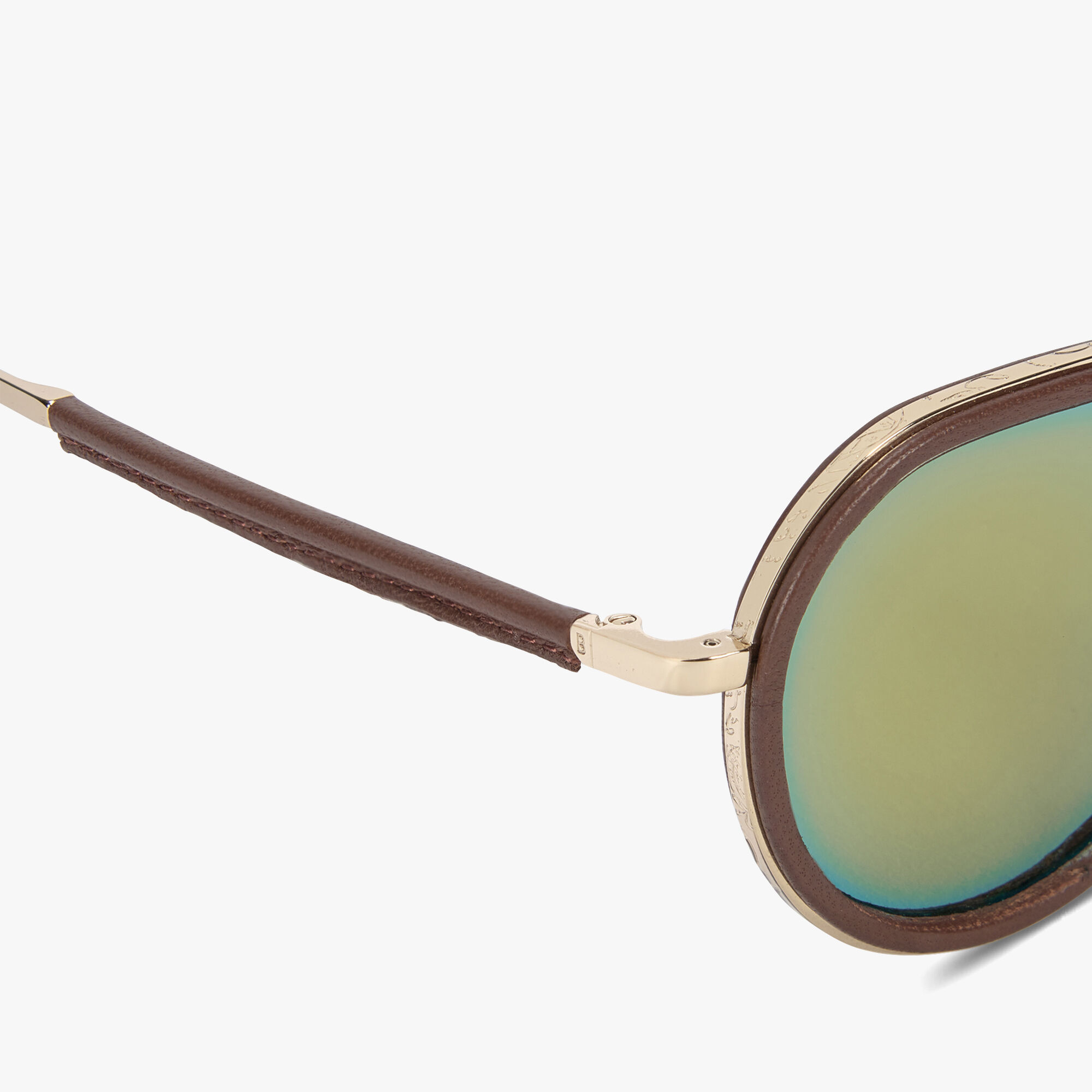 Lunettes De Soleil Centaury En Metal Et Cuir