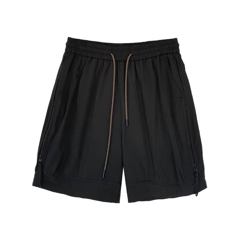 Nightbell - Effen shorts met trekkoord in de taille