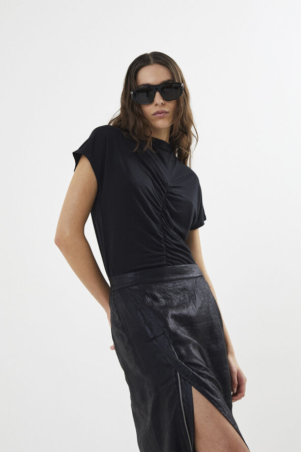 Rabens Saloner Glazed skirt - Naline Black