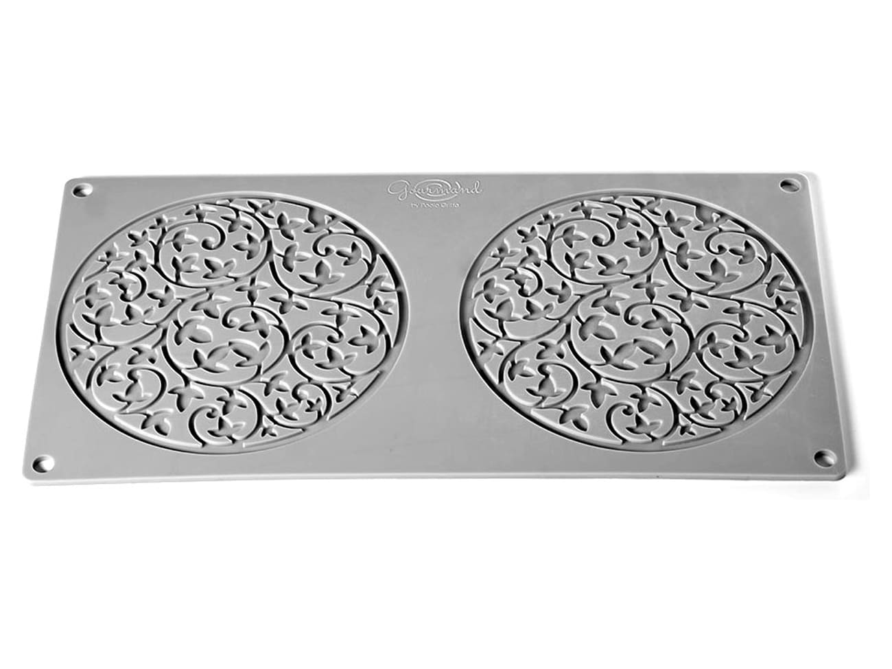 Moule silicone Pavodécor - Décor circulaire jardin - 2 empreintes - Pavoni