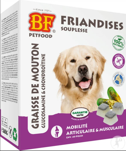 BF Petfood Bonbons Souplesse À Base De Graisse De Mouton Chiens 40 Pièces