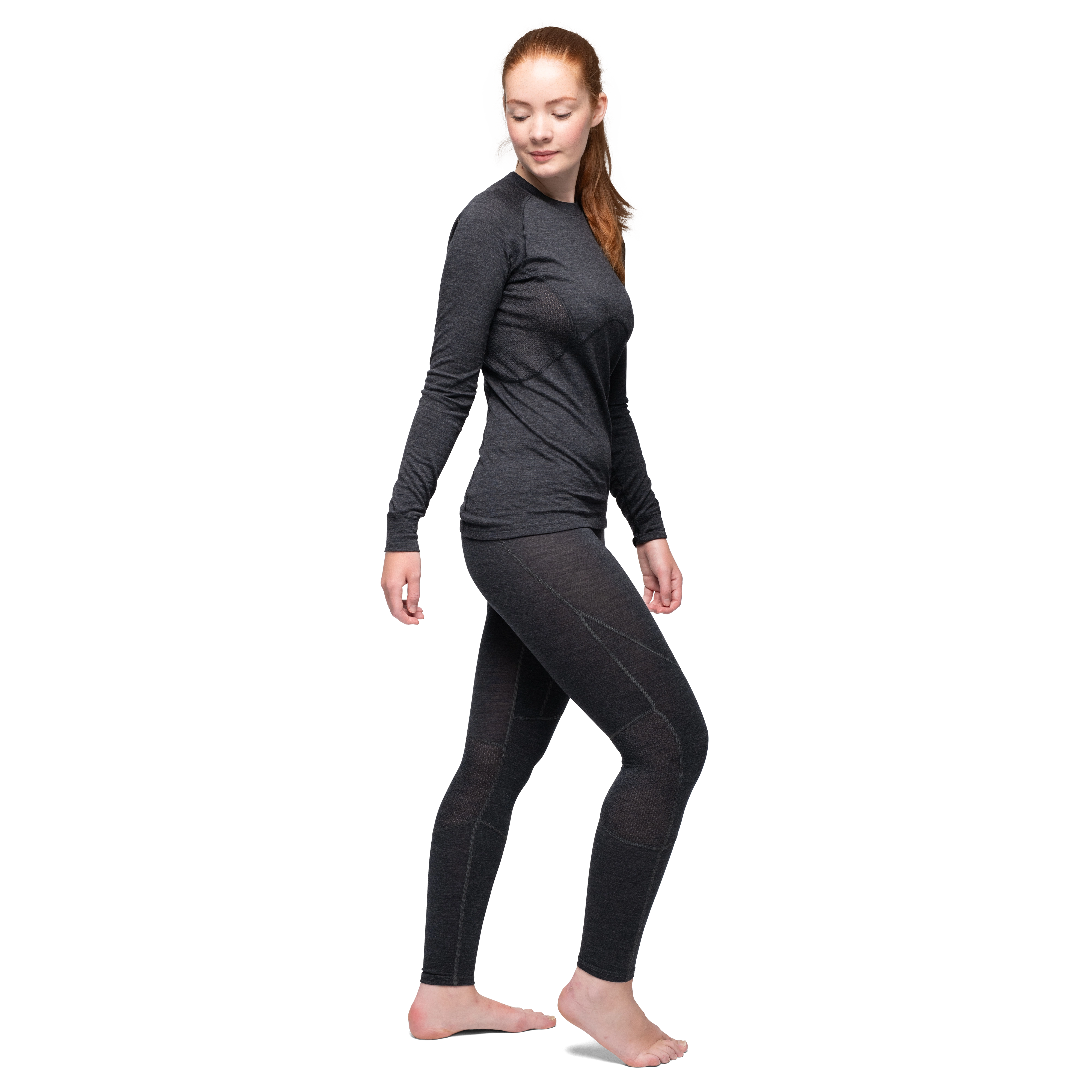 Inner:Pure W Long Sleeve Solid Charcoal