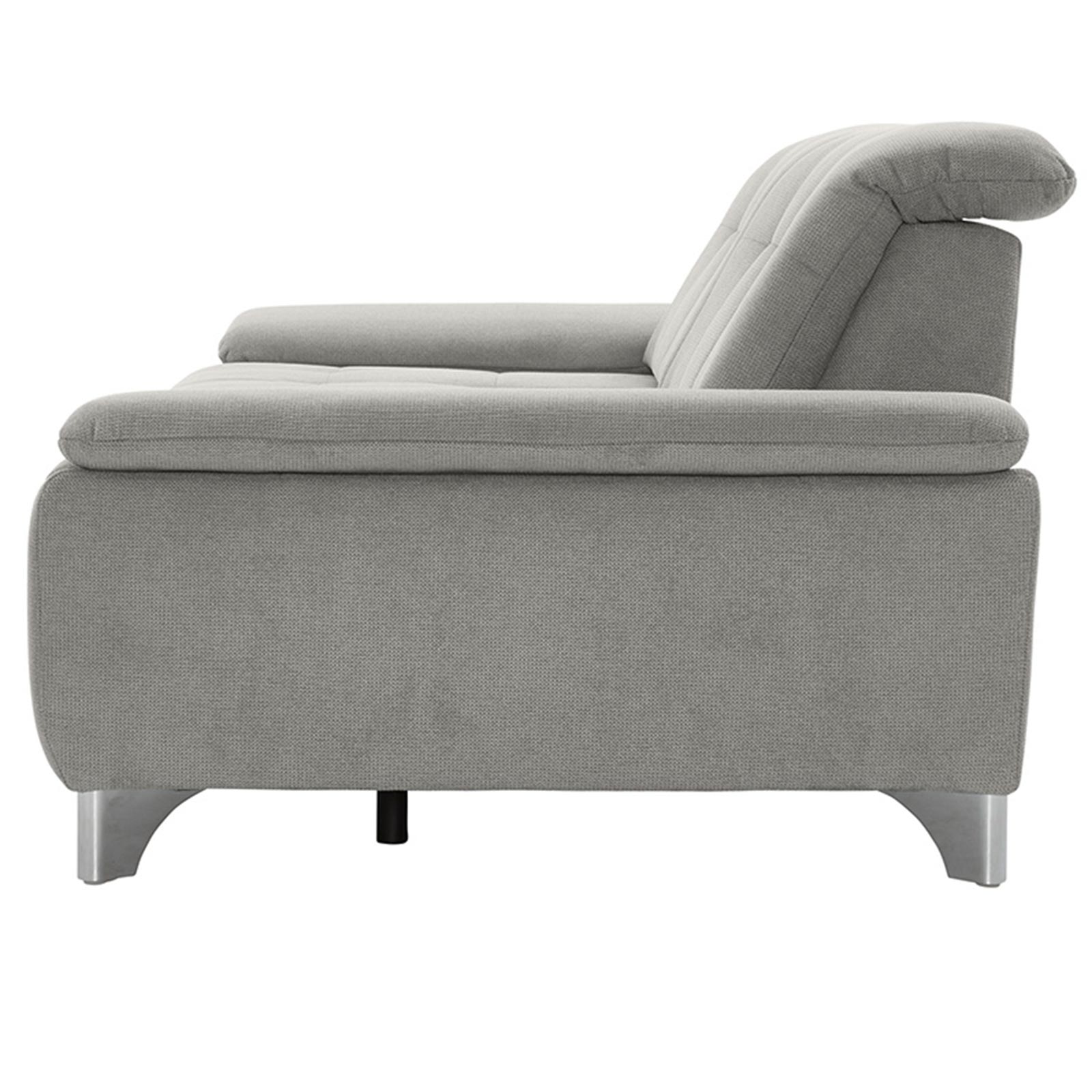 polsterpower 3-Sitzer-Sofa - Belle silver - Basismodell