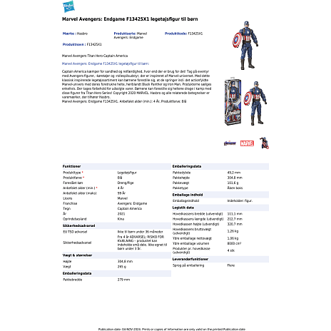 Avengers Titan Hero Captain America actionfigur 30 cm