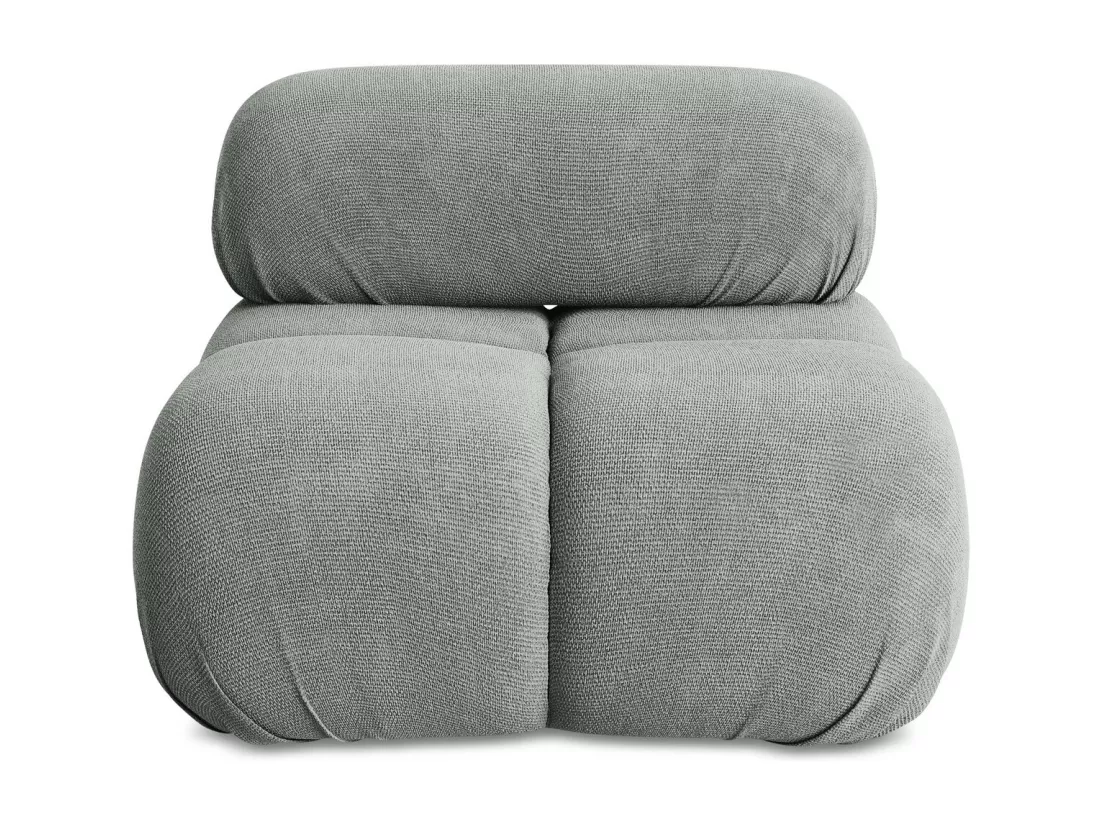 Fauteuil en Chenille - gris - LOKUA