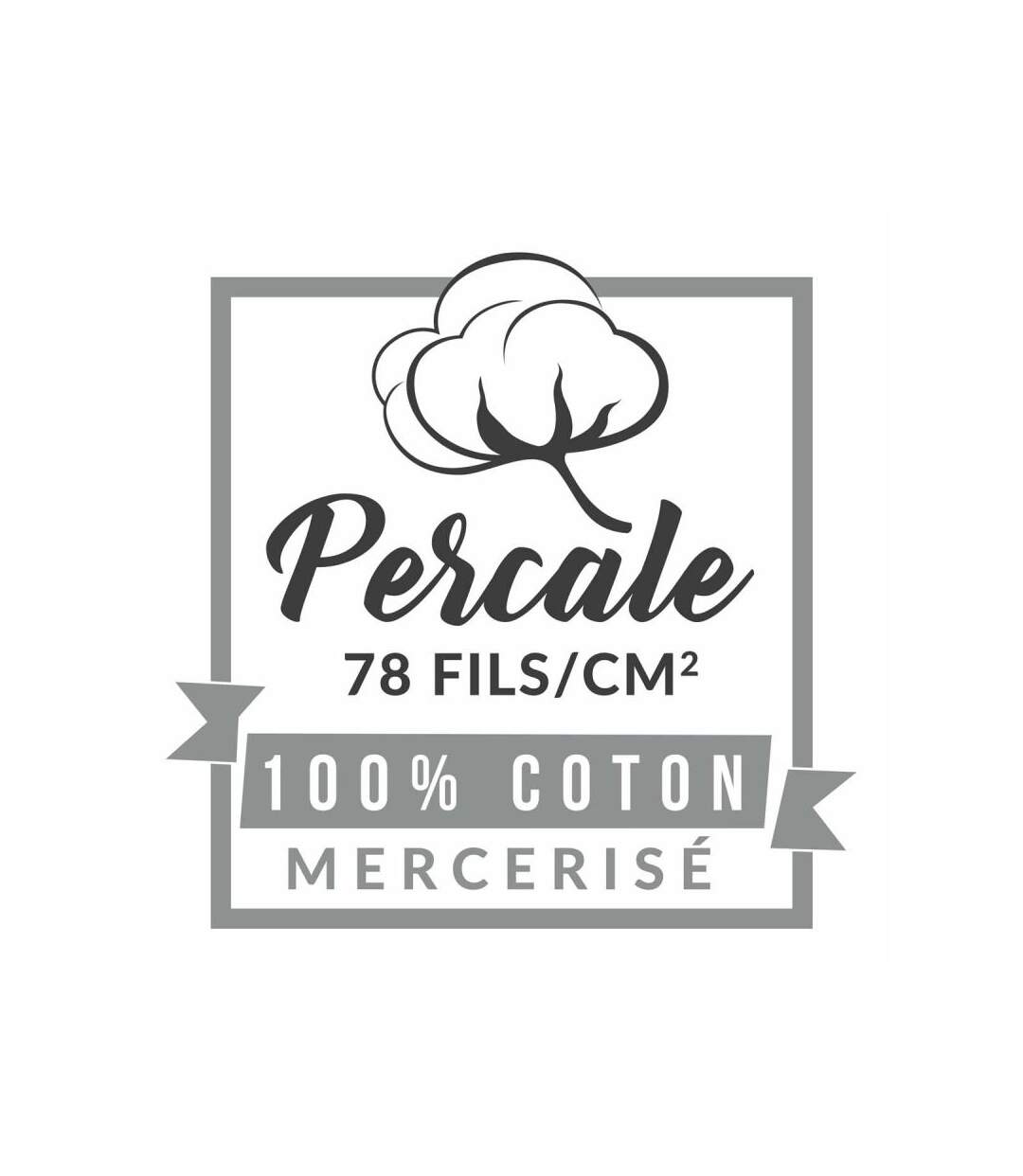 Taie d'Oreiller Percaline 63x63cm Bleu