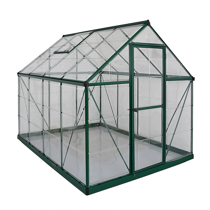 Serre en aluminium et polycarbonate Palram Canopia Harmony vert 6 x 8 m