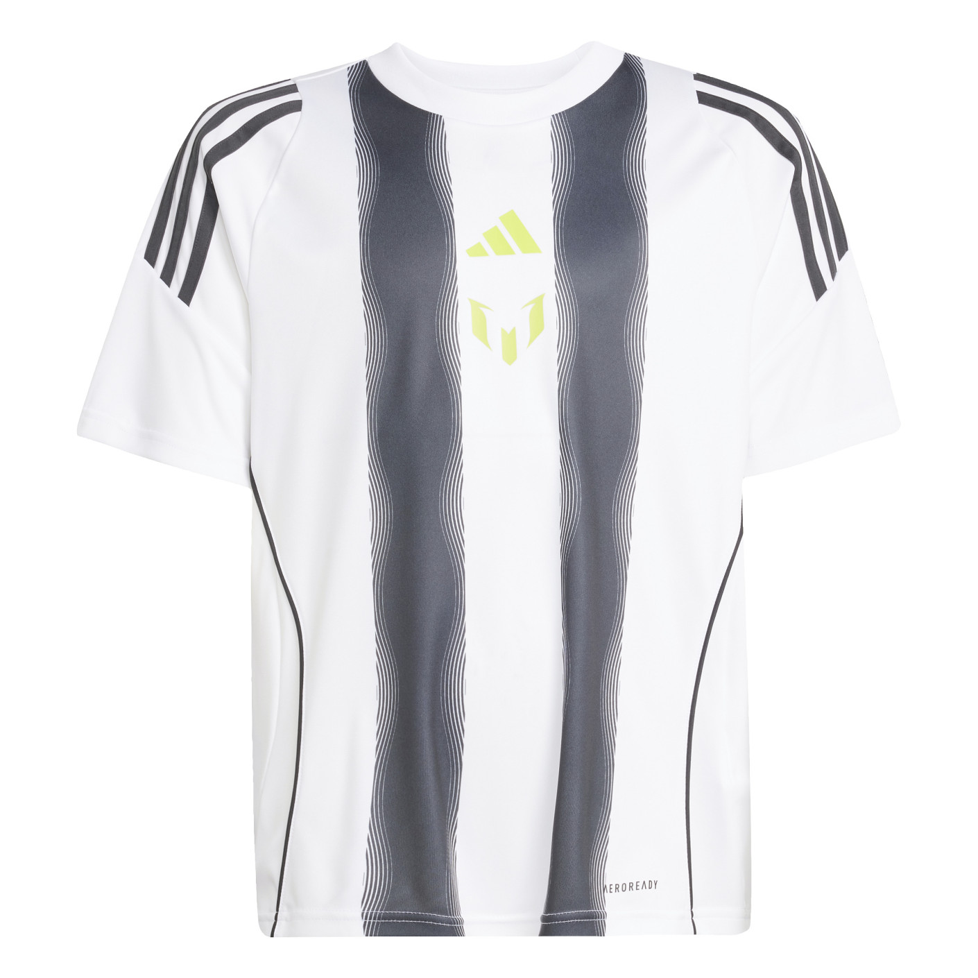 Adidas Messi Trainingsshirt Kids Wit Donkergrijs Neongeel
