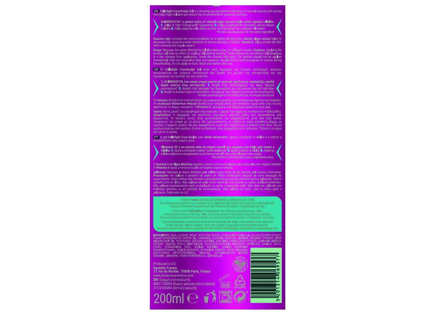 ANTICELULÍTICO BIOTEN CELLUFIGHT CRYO 200ML