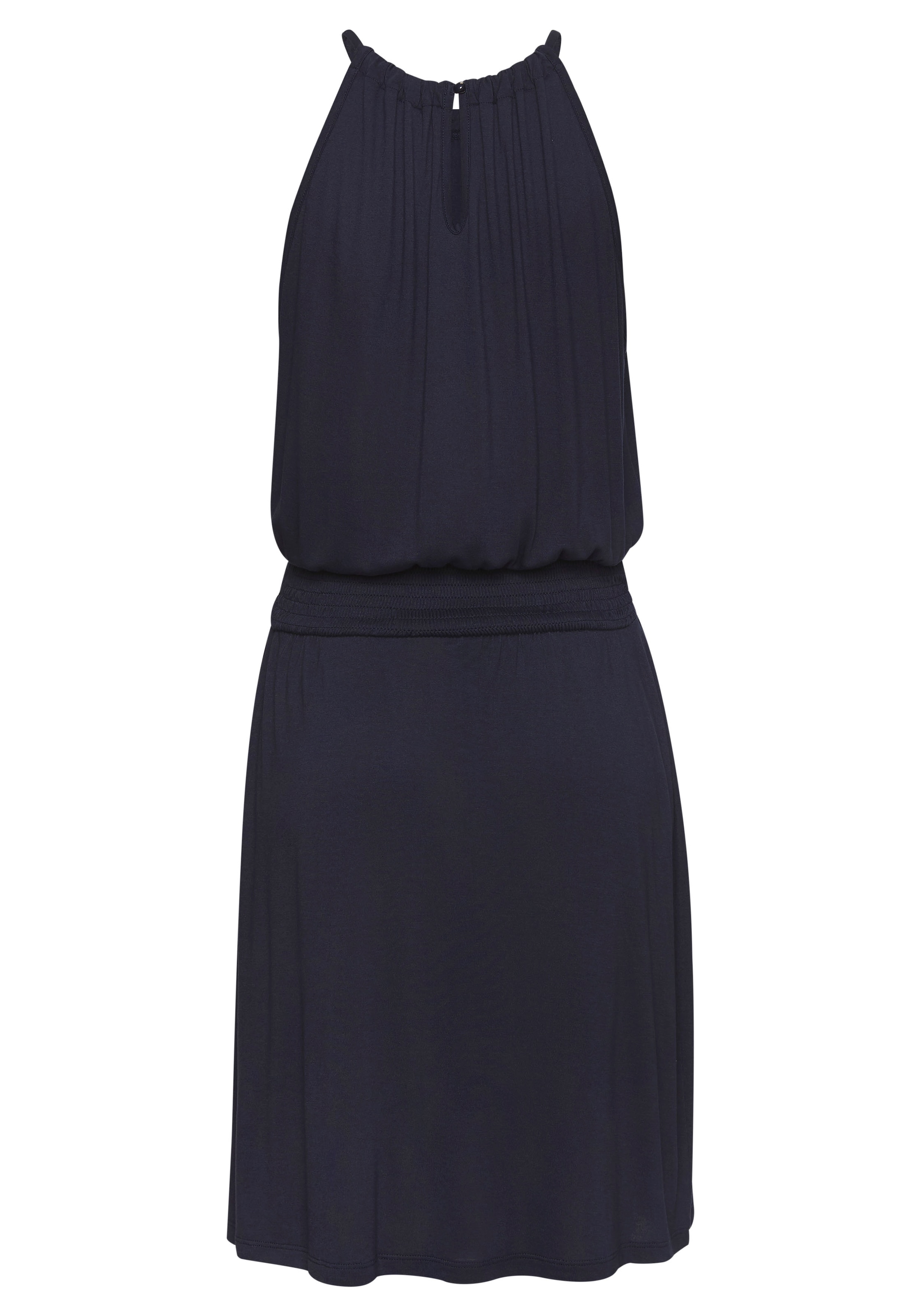 Vivance Sommerkleid mit Häkeleinsatz in der Taille, kurzes Jerseykleid