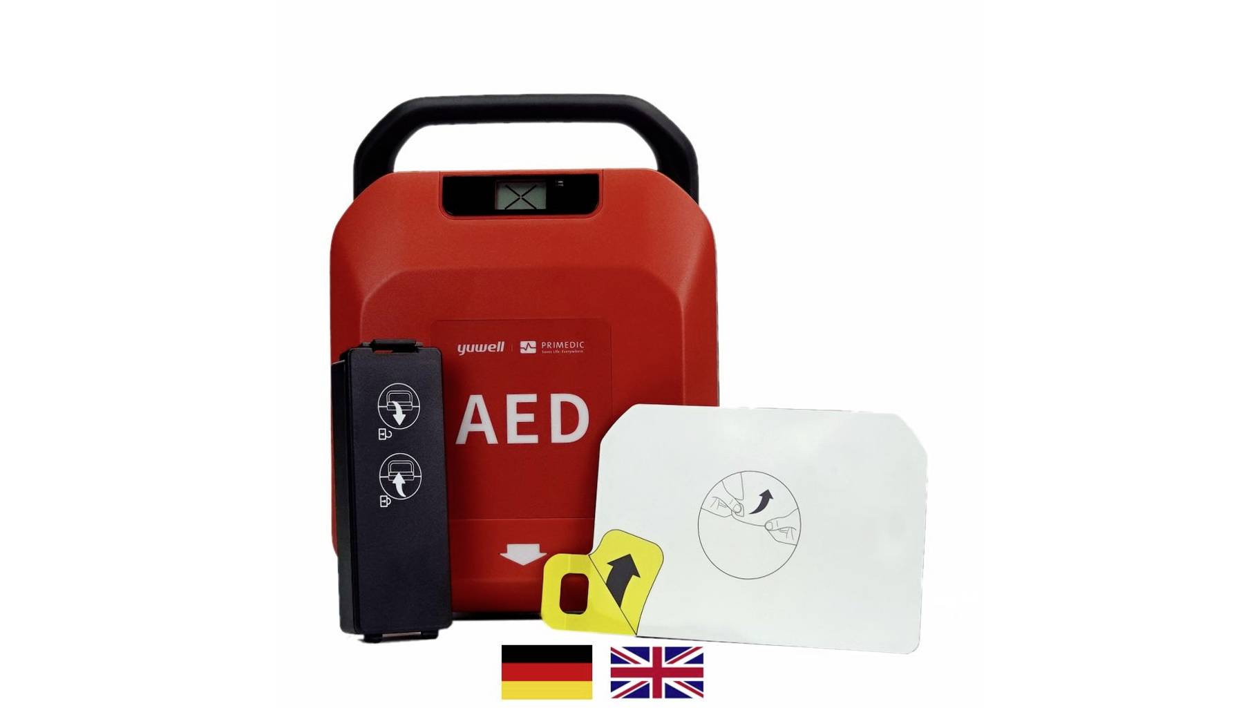 MEDX5 Primedic HeartSave Y mit manueller Schockauslösung, DE/EN