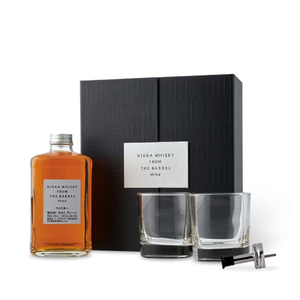 Whisky - Bourbon - Nikka Whisky - Coffret Nikka From the barrel & 2 verres et bec verseur