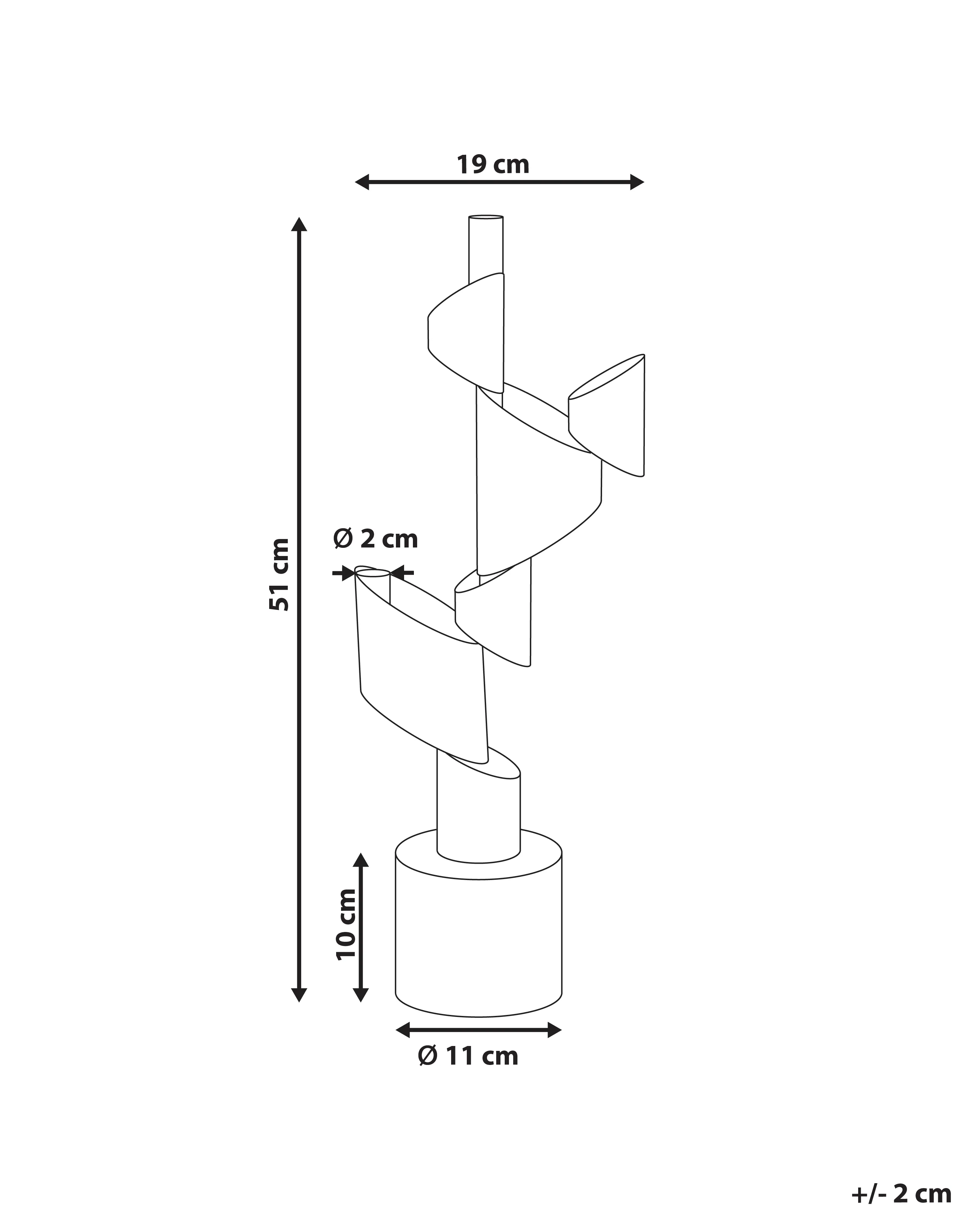Kaarshouder AMILLY Metaal 51 cm Zwart