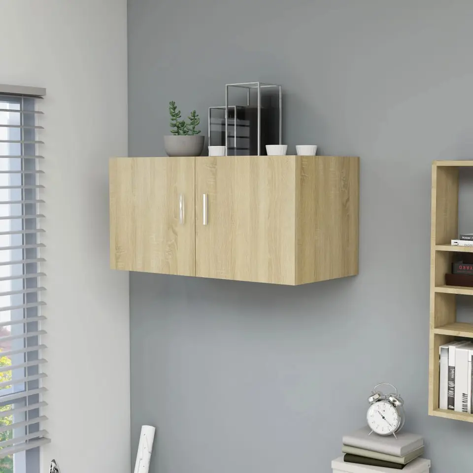 vidaXL - Wandkast - Bruin - Bewerkt hout