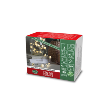 LED lichtsnoer met roosjes warm wit