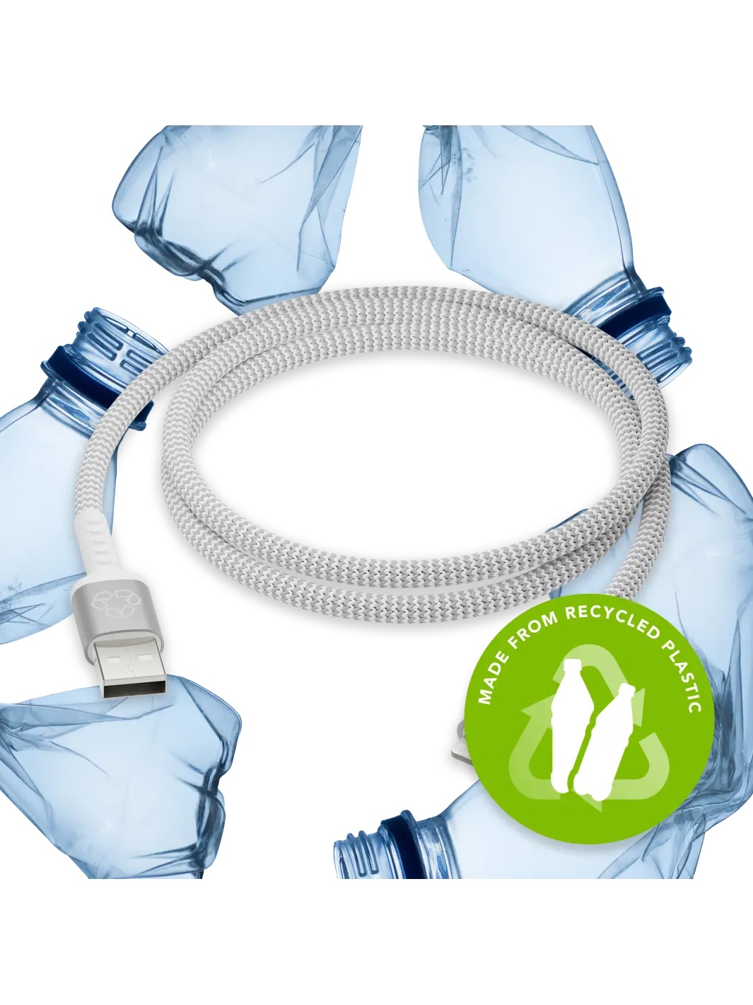 (1.2m) 12W USB A auf Lightning Ladekabel Nylon MFI Datenkabel PD (CB12ALGR7115) - Weiss