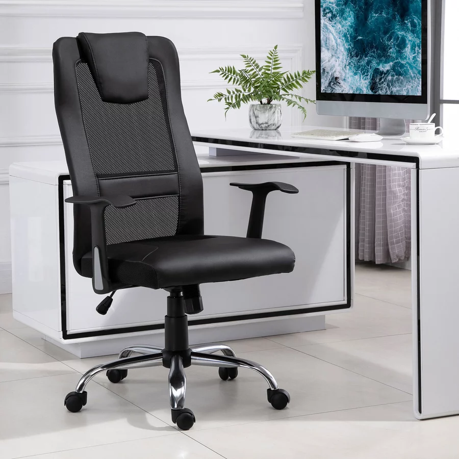 Vinsetto Bürostuhl ergonomisch schwarz