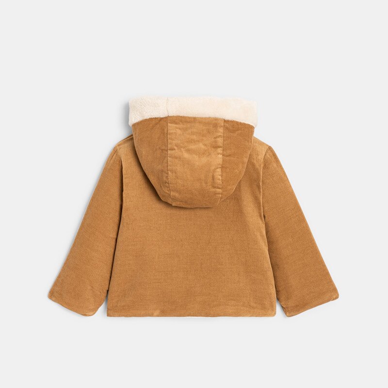 Veste chaude velours doublure sherpa marron naissance Marron