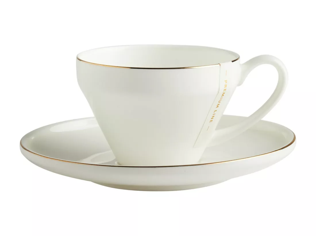 Tasse Avec Soucoupe Simply Blanc Moyen 7 x 15.5