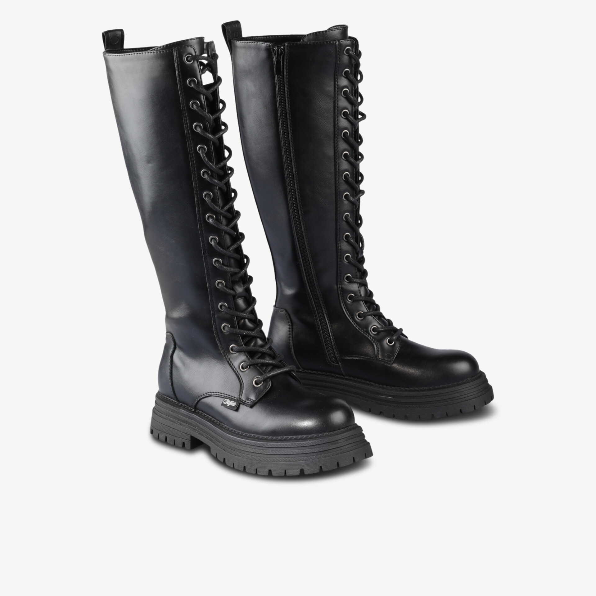Buffalo Damen Langschaftstiefel schwarz
