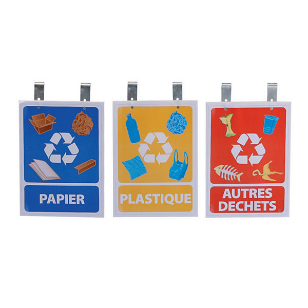 Lot de 3 panneaux tri sélectif