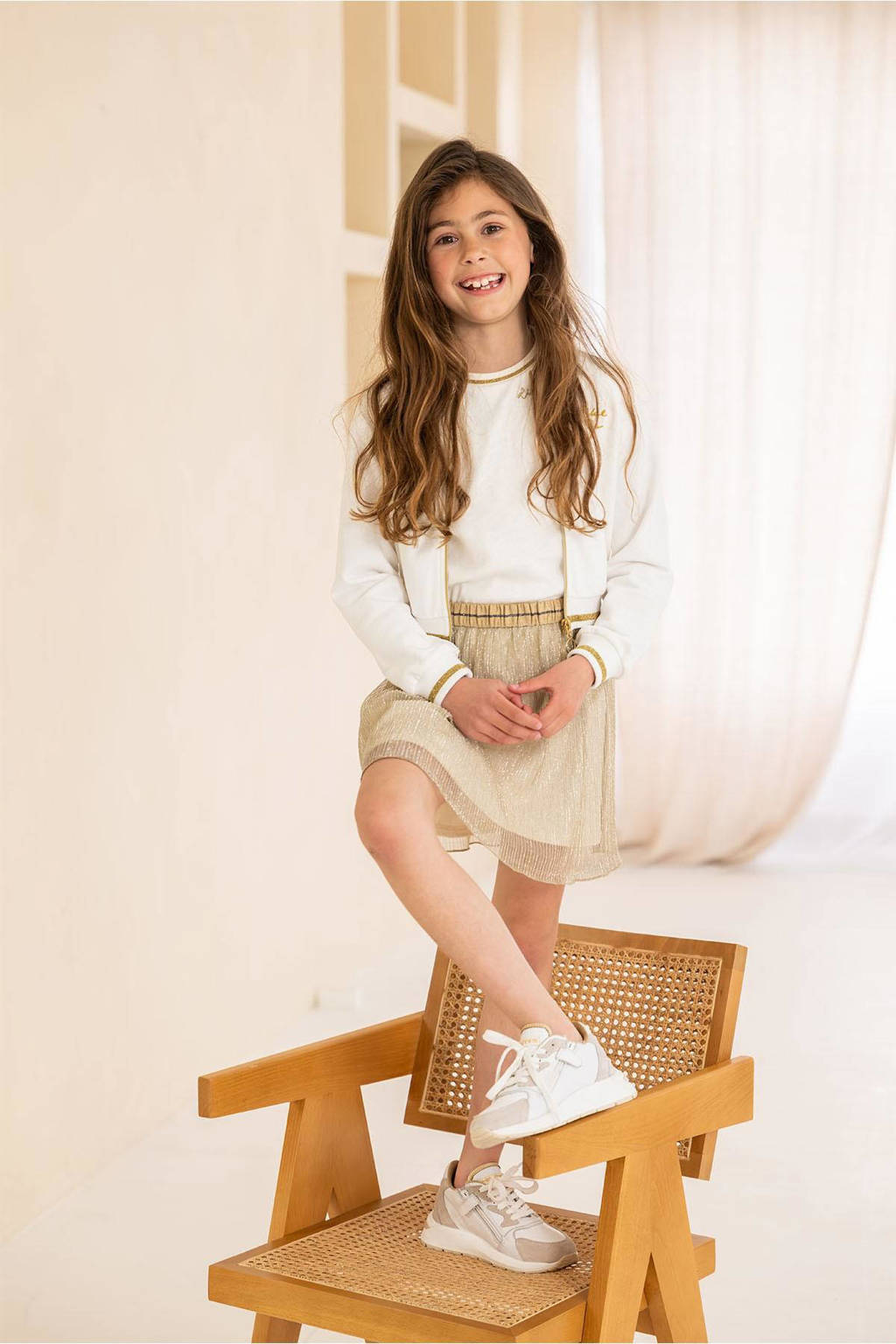 Like Flo T-shirt met ruches offwhite