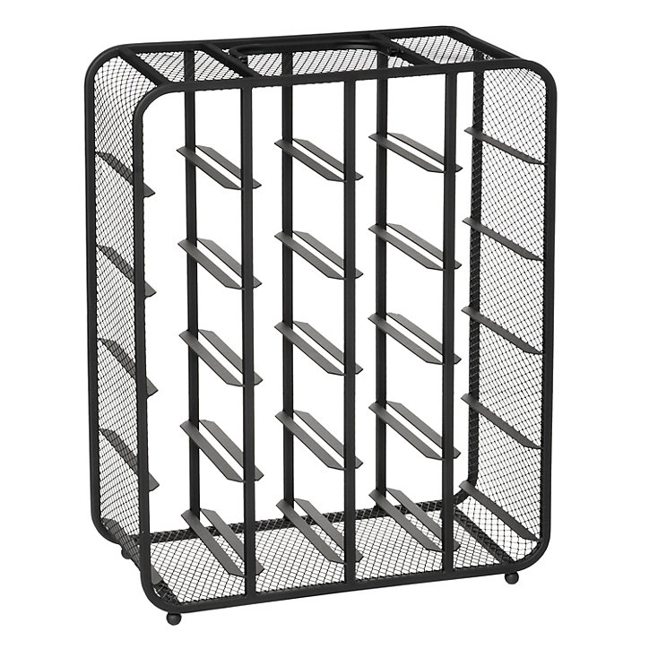 Casier 20 bouteilles H. 64 cm x L. 45 cm métal noir