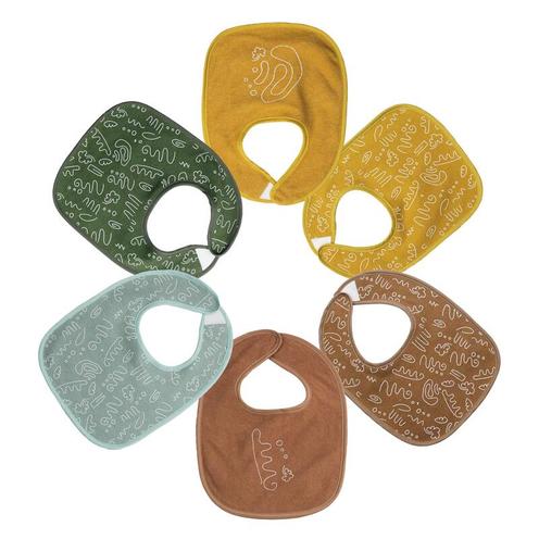 Lot 6 bavoirs 1er âge méli-mélo Multicolore - TROIS KILOS SEPT
