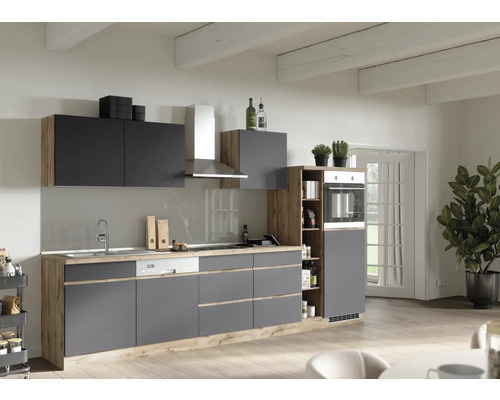 Held Furniture wastafelkast inclusief spoelbak PISA BxDxH 120x60x86 cm grijs mat gedemonteerd scharnier omkeerbaar (links of rechts te monteren)
