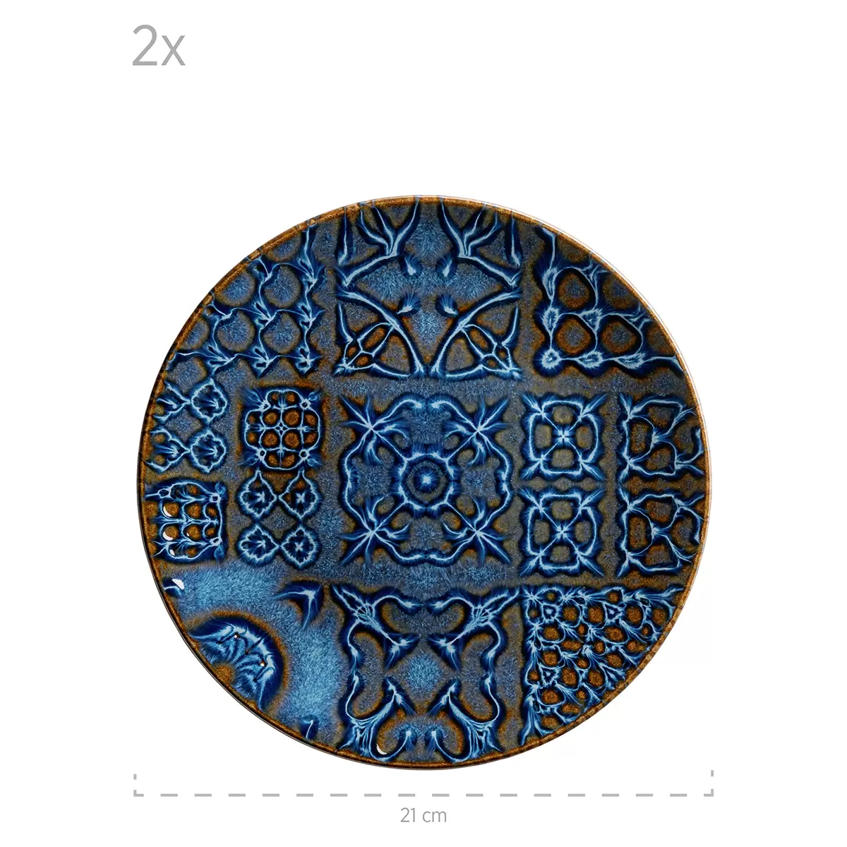 Kombiservice 8tlg. TRAD. TILES BLAU Blau