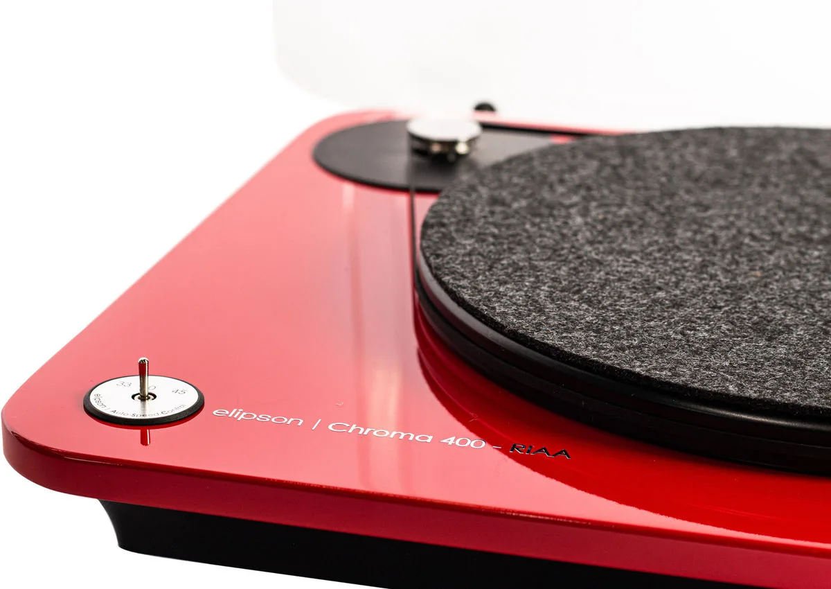 Elipson Chroma 400 RIAA Rouge laqué Platines vinyle hi-fi