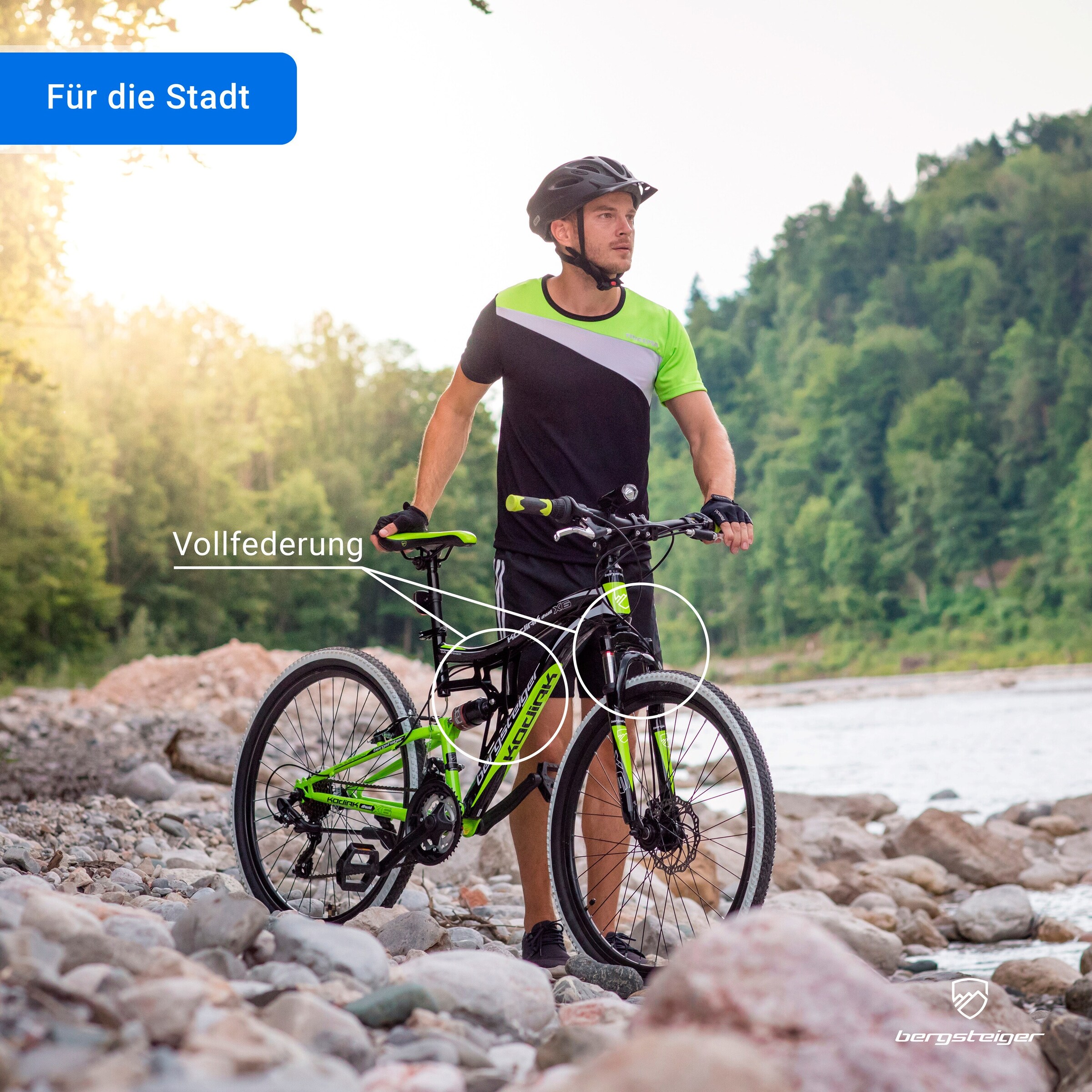 Bergsteiger Mountainbike Kodiak 24 Zoll | grey / pink