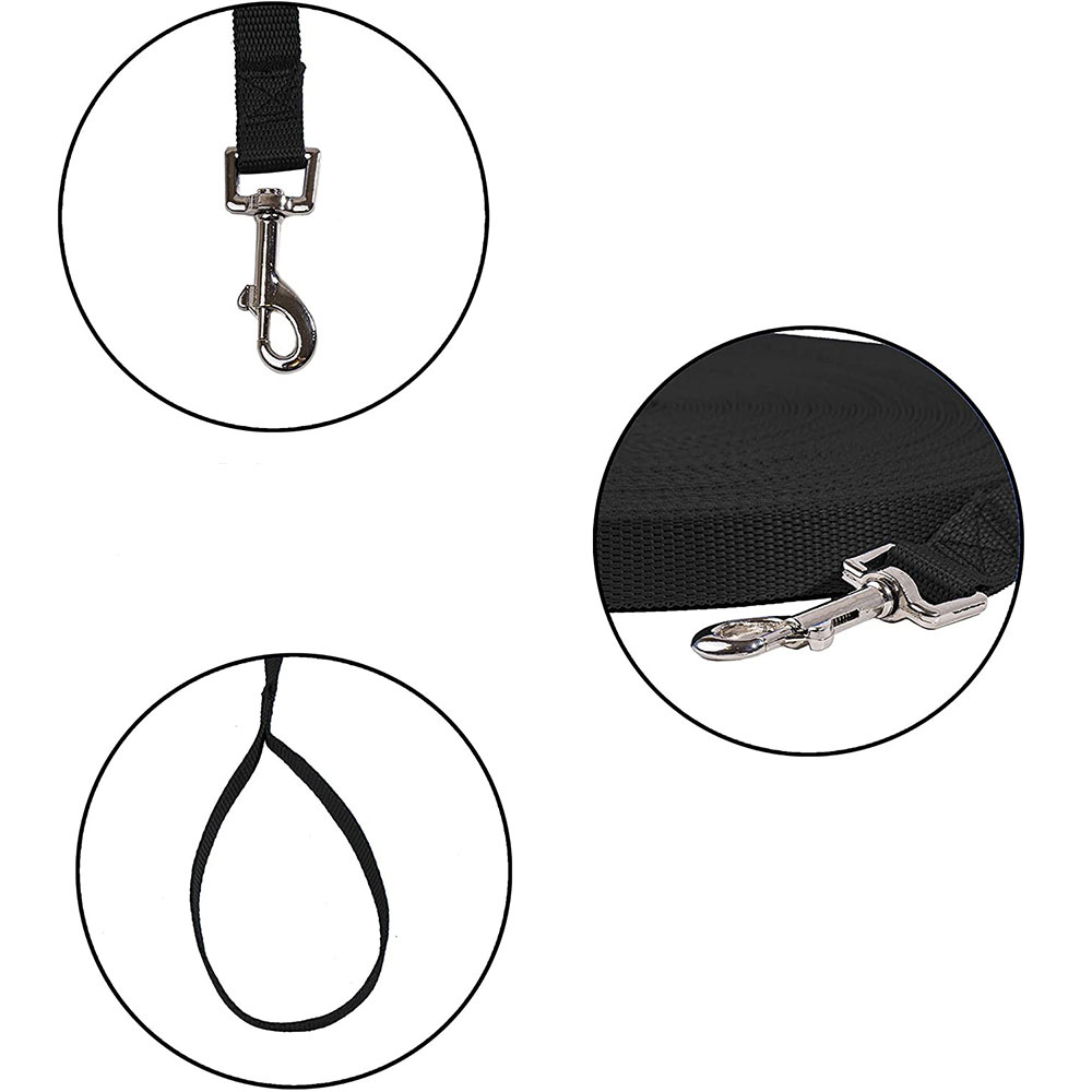(15m) Extra Lange Hunde Leine Nylon Schleppleine mit Handschlaufe - Blau