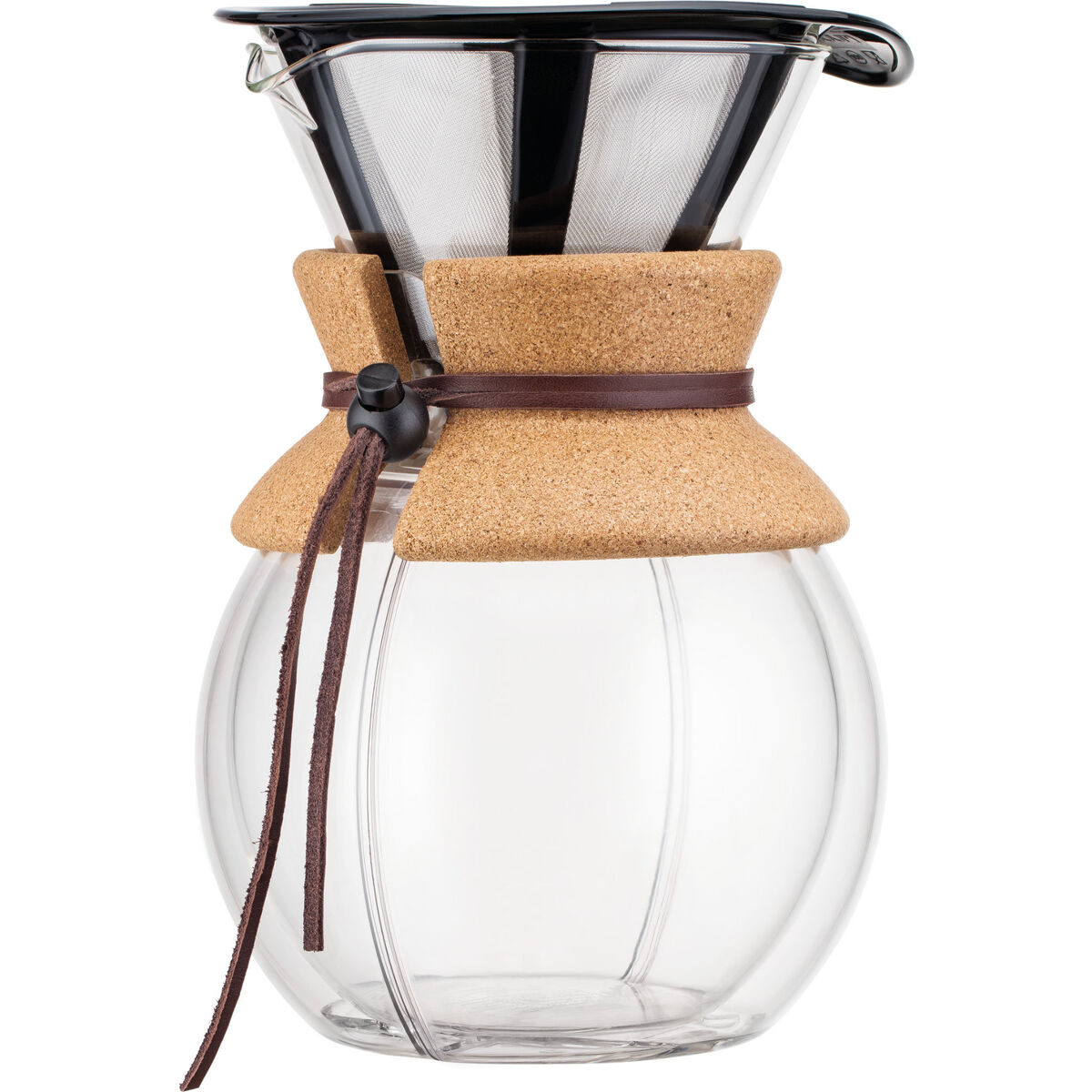 Pour Over Dobbelvegg Kork med Filter 1 l