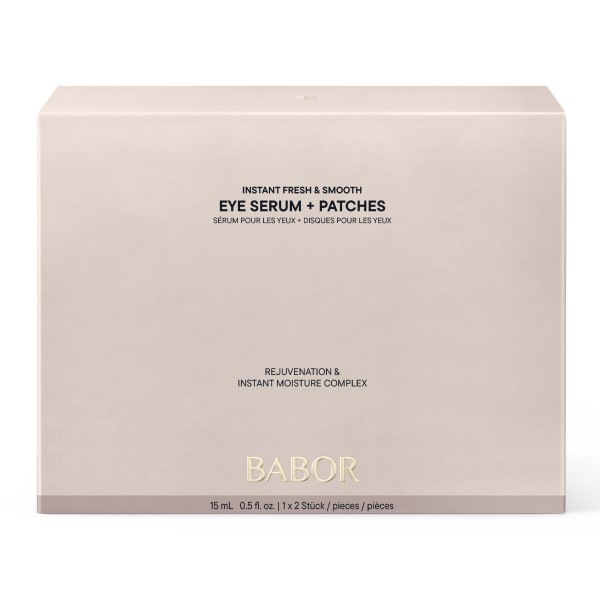 Babor SKINOVAGE Moisturizing Instant Fresh & Smooth Eye Serum + Patches 15ml+2Stk.