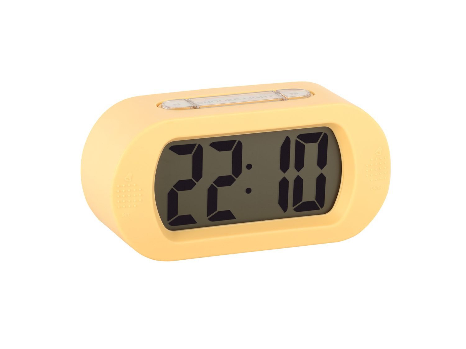 Alarm clock Gummy rubberized soft yellow