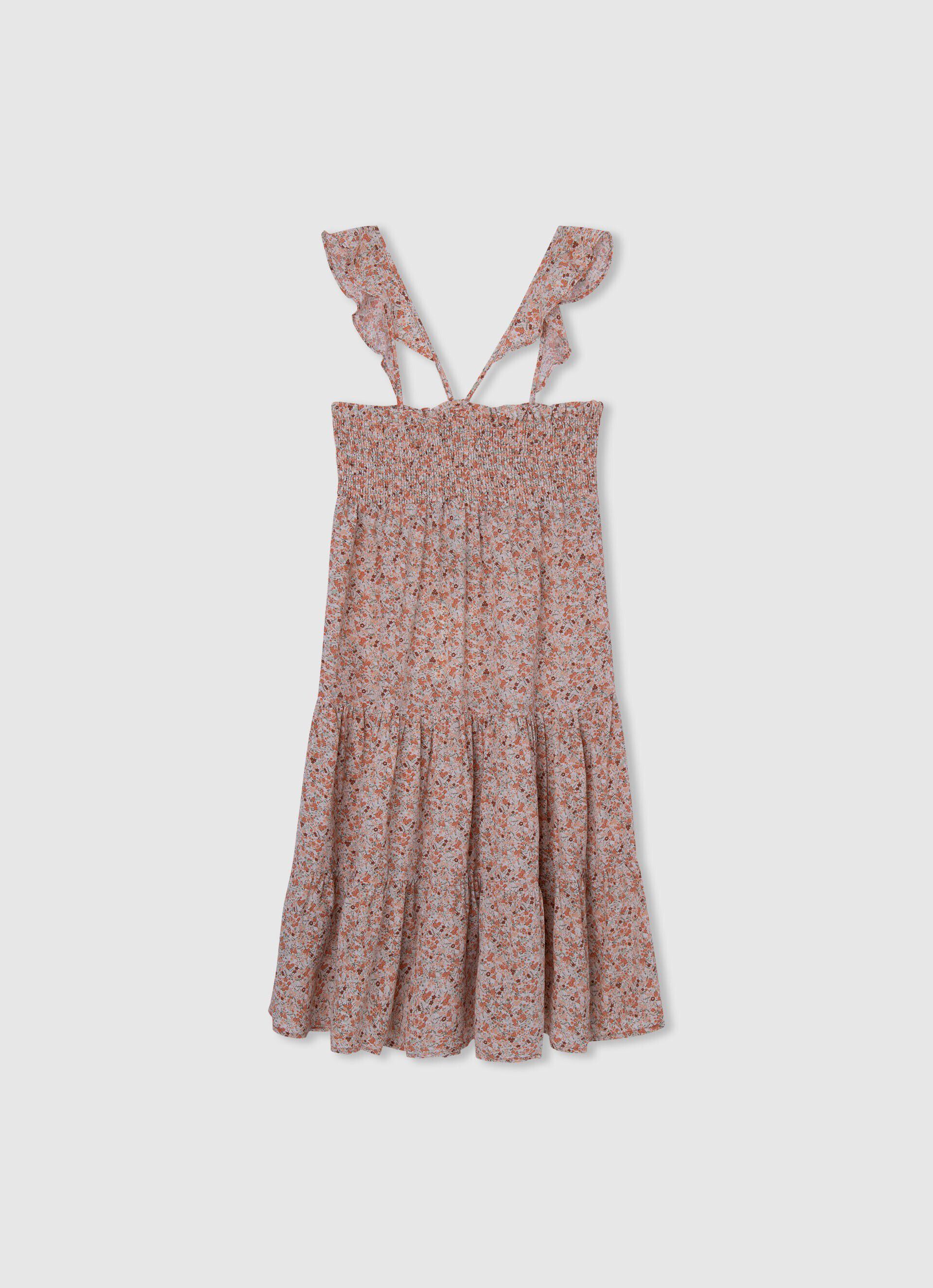 VESTIDO FLORAL FLUIDO - multicolorido