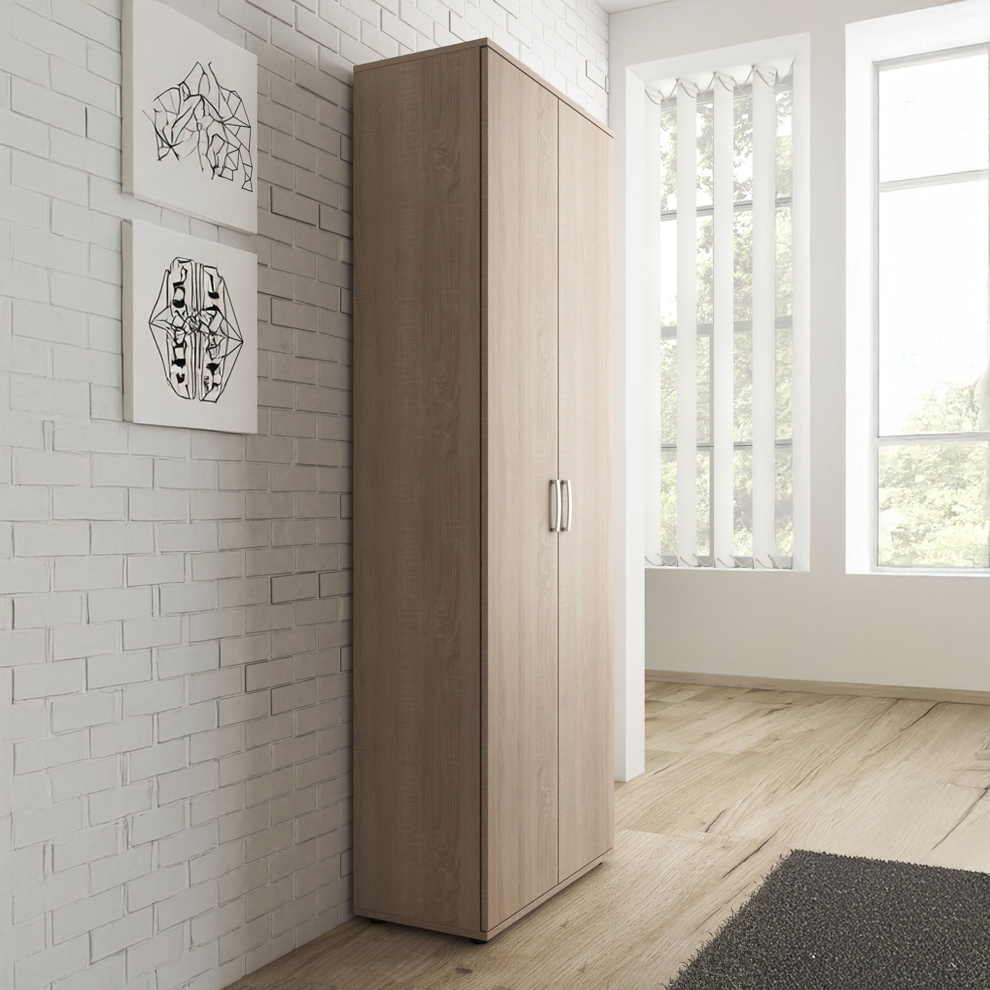 Odette - Schoenenkast - Licht eiken - 70x34x189 cm
