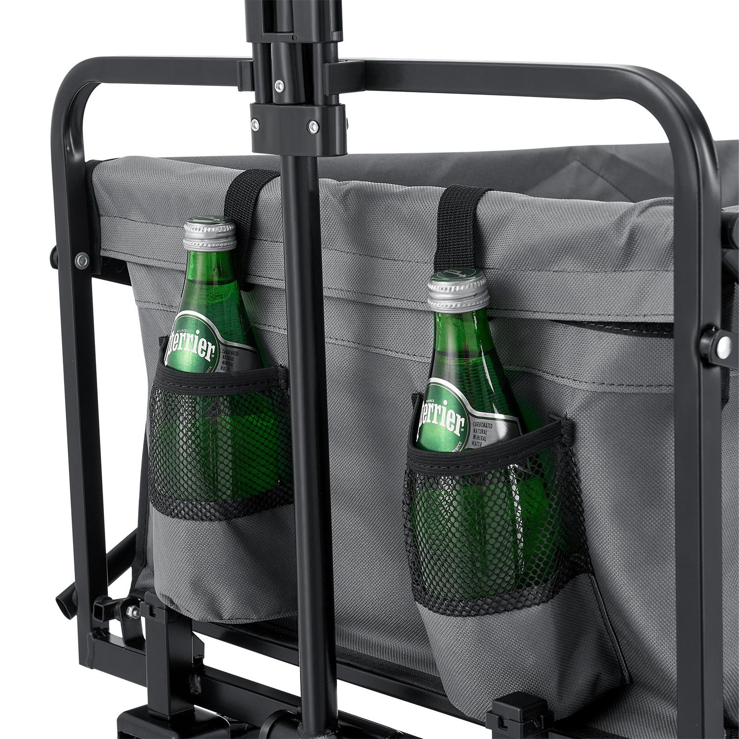 Juskys Bollerwagen 100 kg Tragkraft - Transportwagen faltbar - Einkaufen & Camping - Dunkelgrau