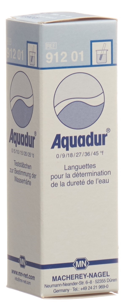 AQUADUR Wasserhärte Teststäbchen 0°d-25°d 100 Stk
