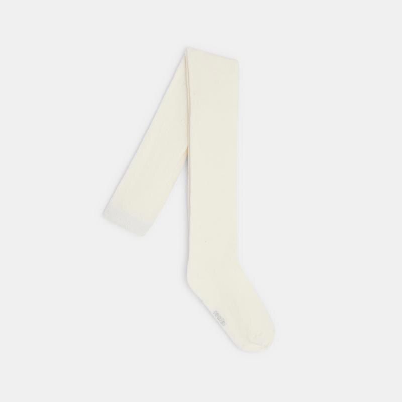 Collants chauds unis blancs bébé fille Blanc