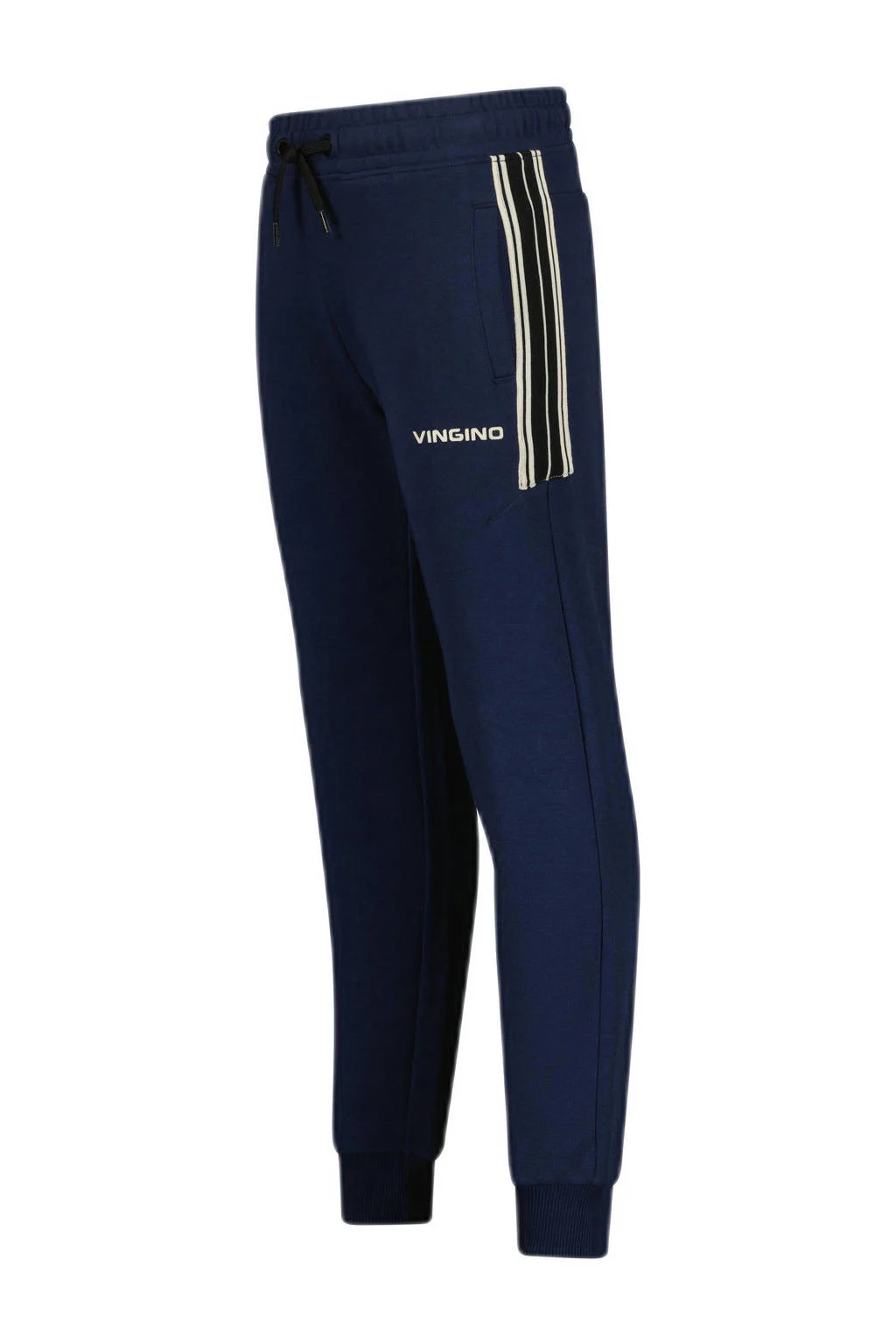 Vingino skinny joggingbroek Slock met tekst donkerblauw